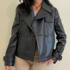 Ann Taylor leather blazer